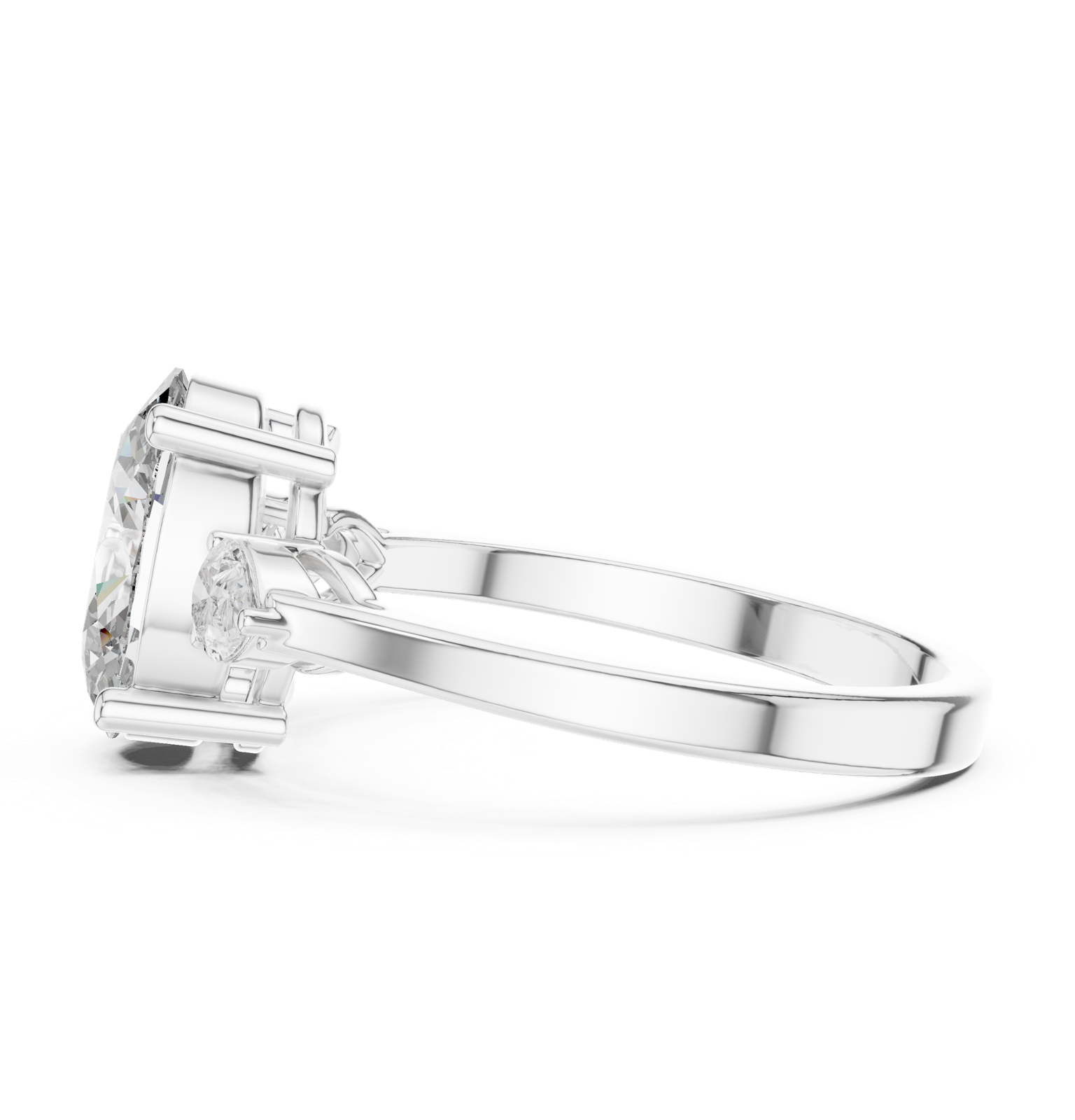 Gold Ring ALJLR-491, White Gold, view 3