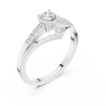 Gold Ring DDLR-835, White Gold, view 2
