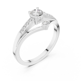 Gold Ring DDLR-835, White Gold, view 2