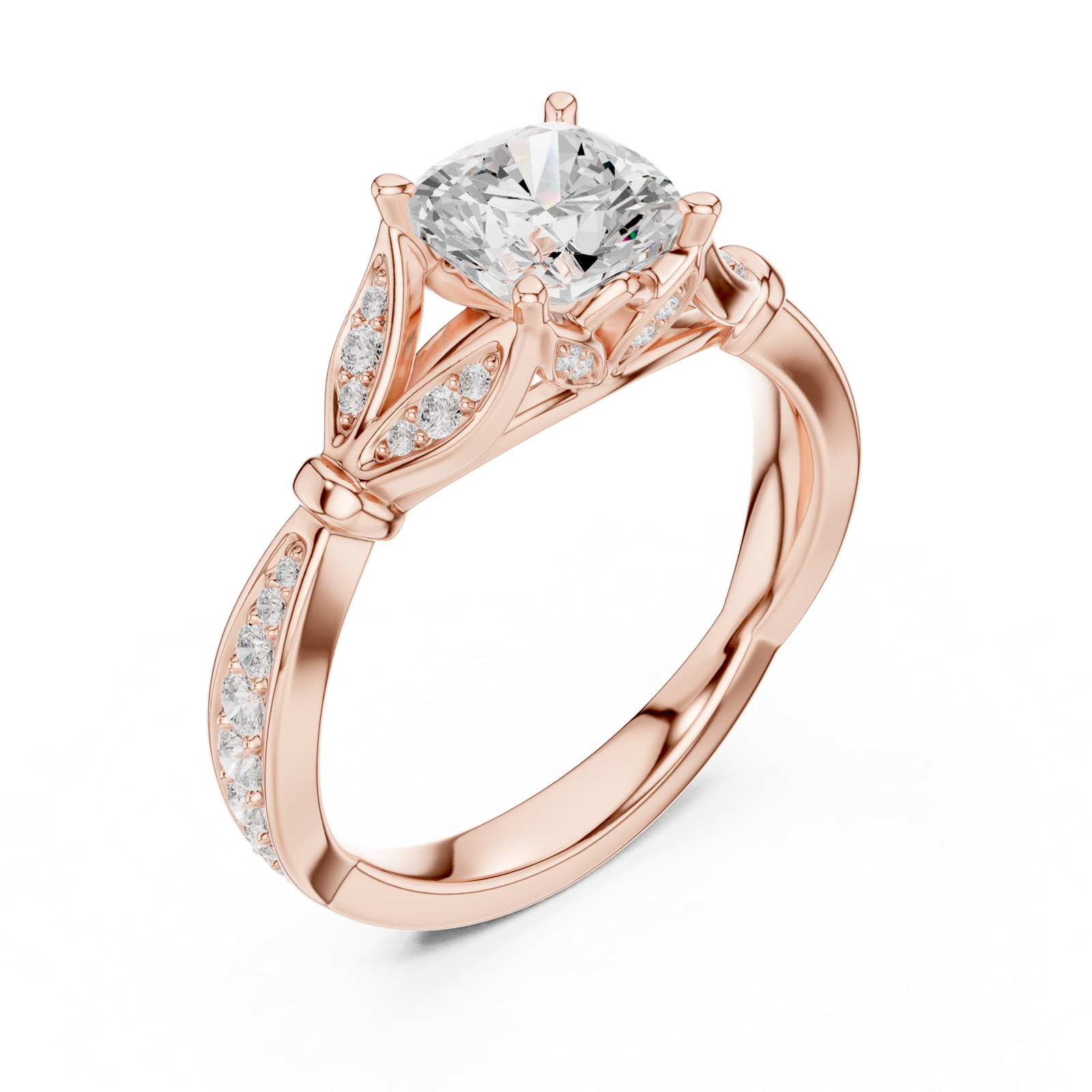Gold Ring DDLR-932, Rose Gold, view 2