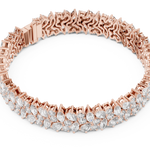 14K Solid Gold Lab Diamond Bracelet, Rose Gold, view 2