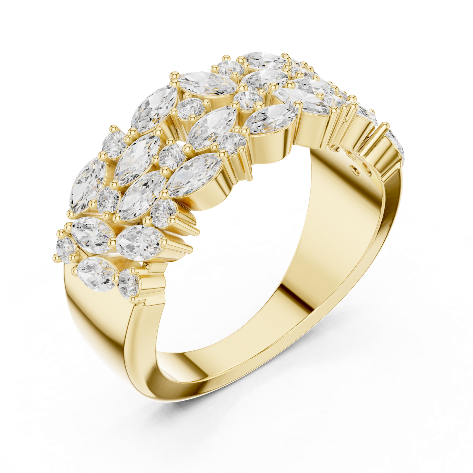 Gold Ring DDLR-394, Yellow Gold, view 2