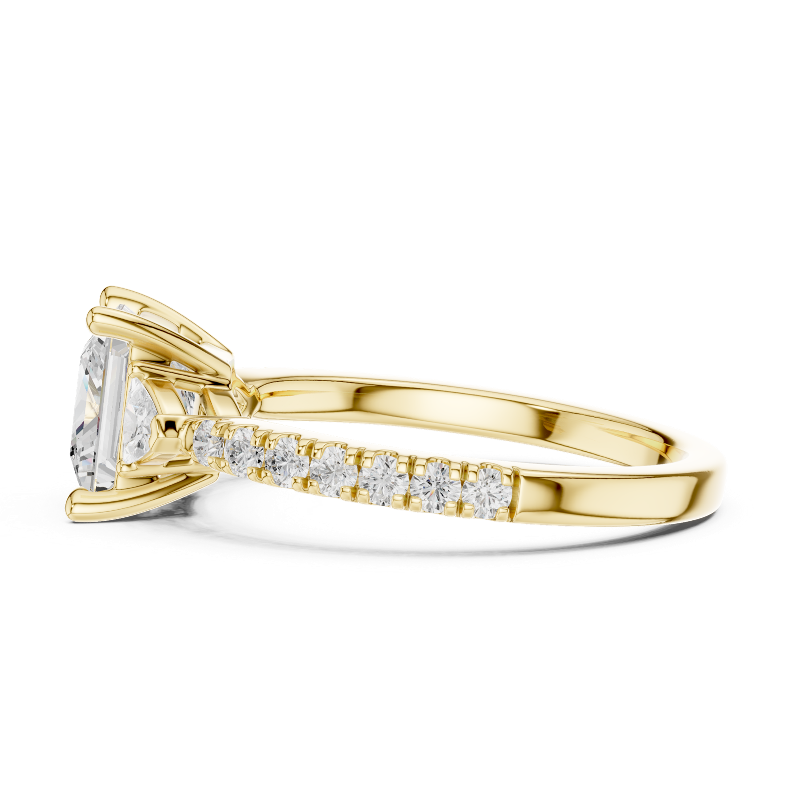 Gold Ring DDLR-861, Yellow Gold, view 3