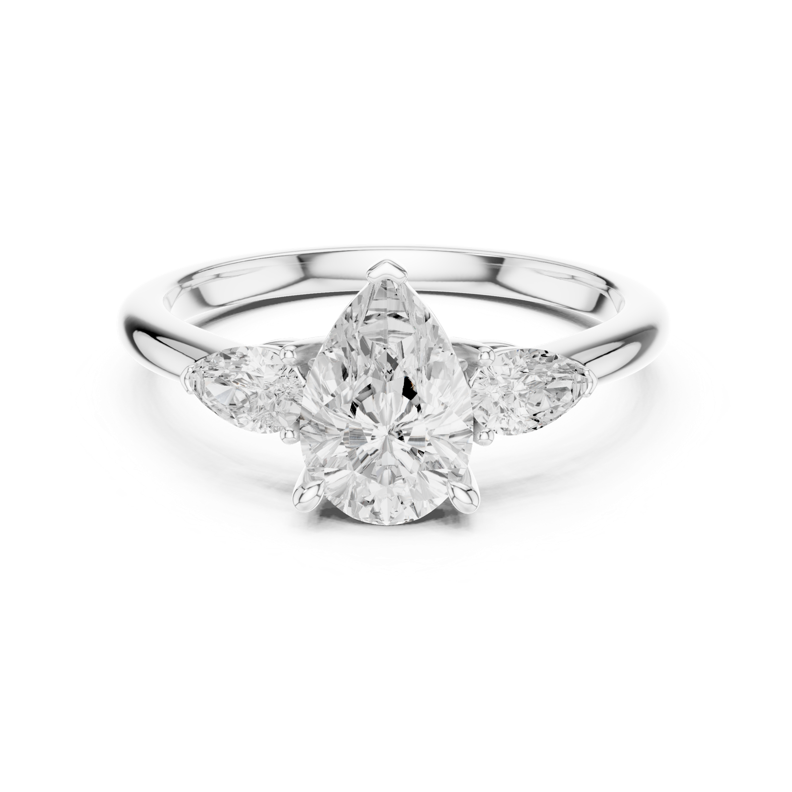 Gold Ring DDLR-864, White Gold, view 4