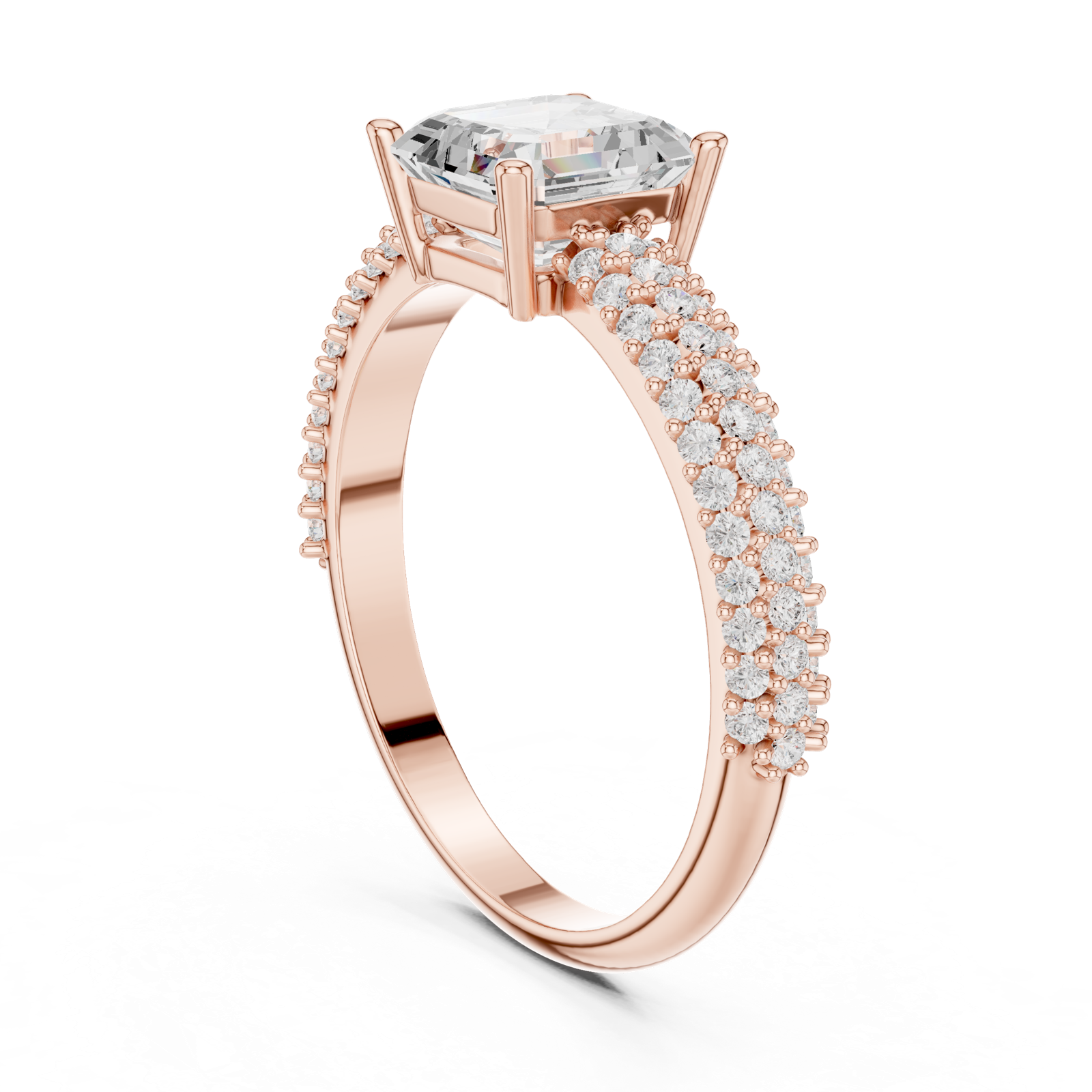 Gold Ring DDLR-1107, Rose Gold, view 1