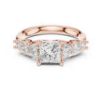 Gold Ring DDLR-703, Rose Gold, view 4