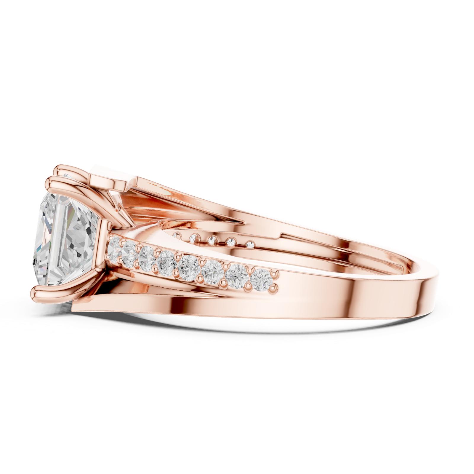 Gold Ring DDLR-395, Rose Gold, view 3
