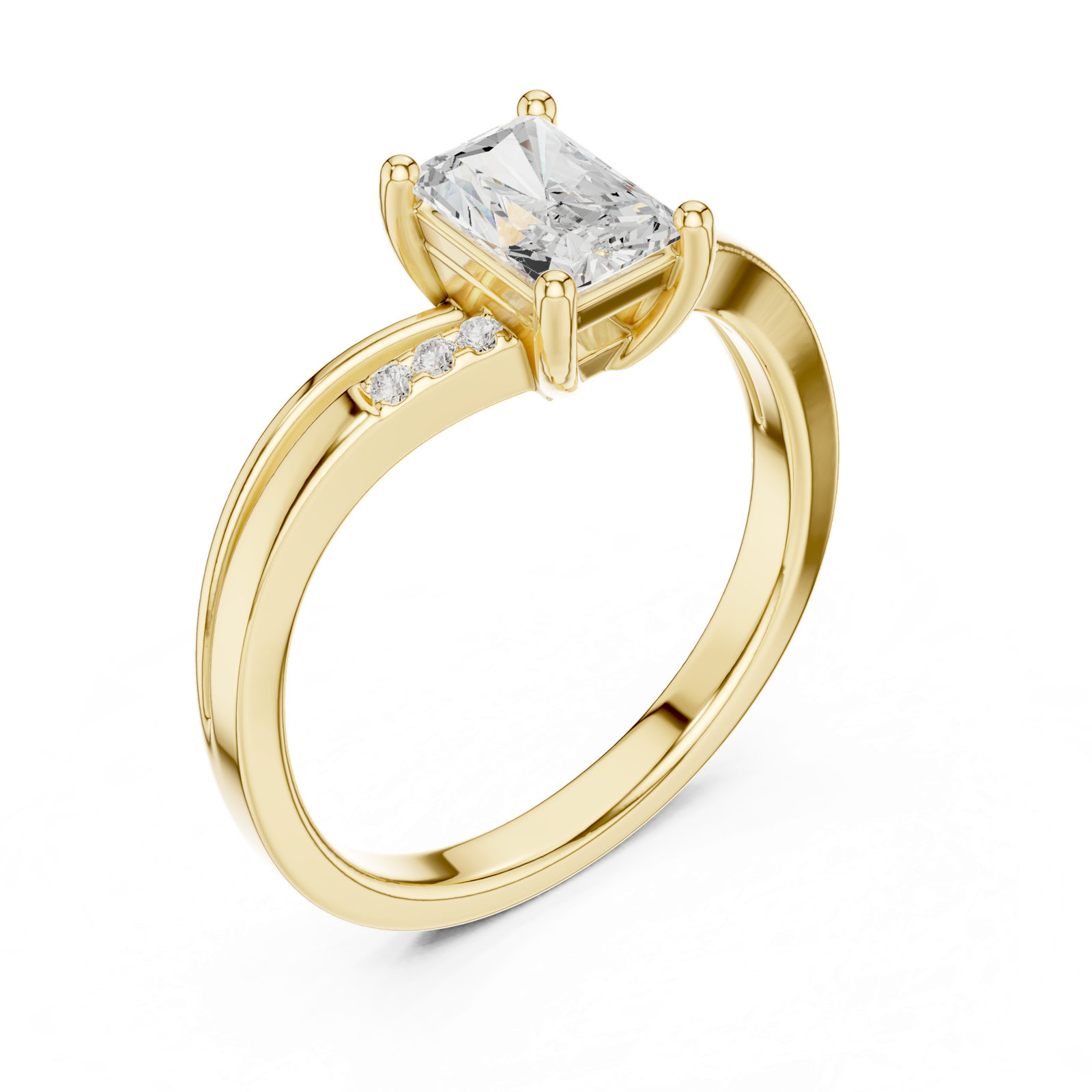 Gold Ring DDLR-495, Yellow Gold, view 2