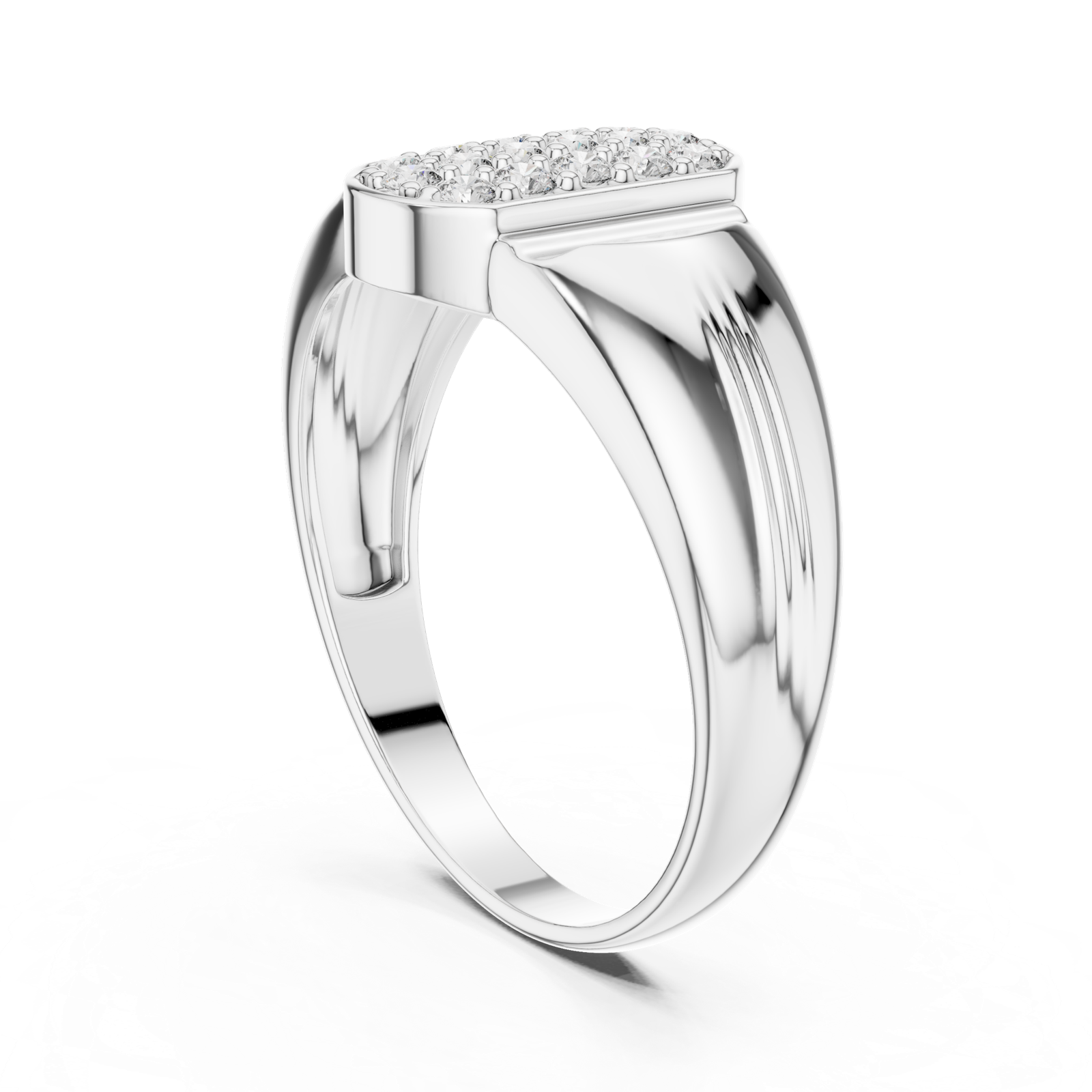 Gold Ring LR-01 (43), White Gold