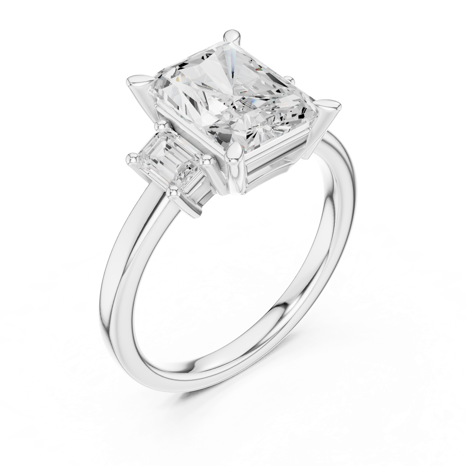 Gold Ring DDLR-286, White Gold, view 2