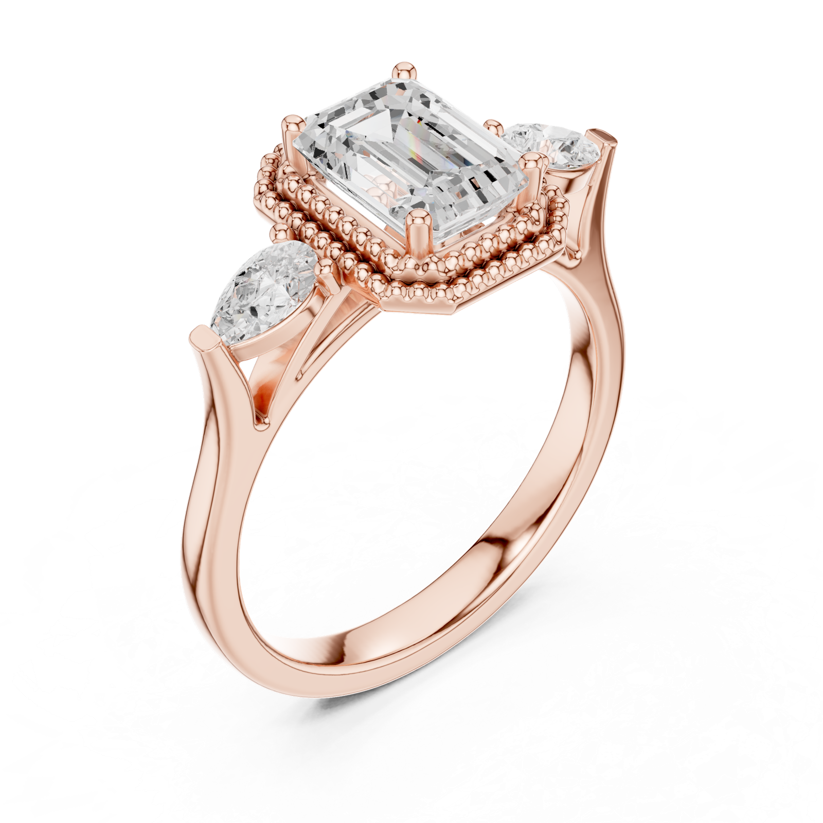 Gold Ring DDLR-274, Rose Gold, view 2
