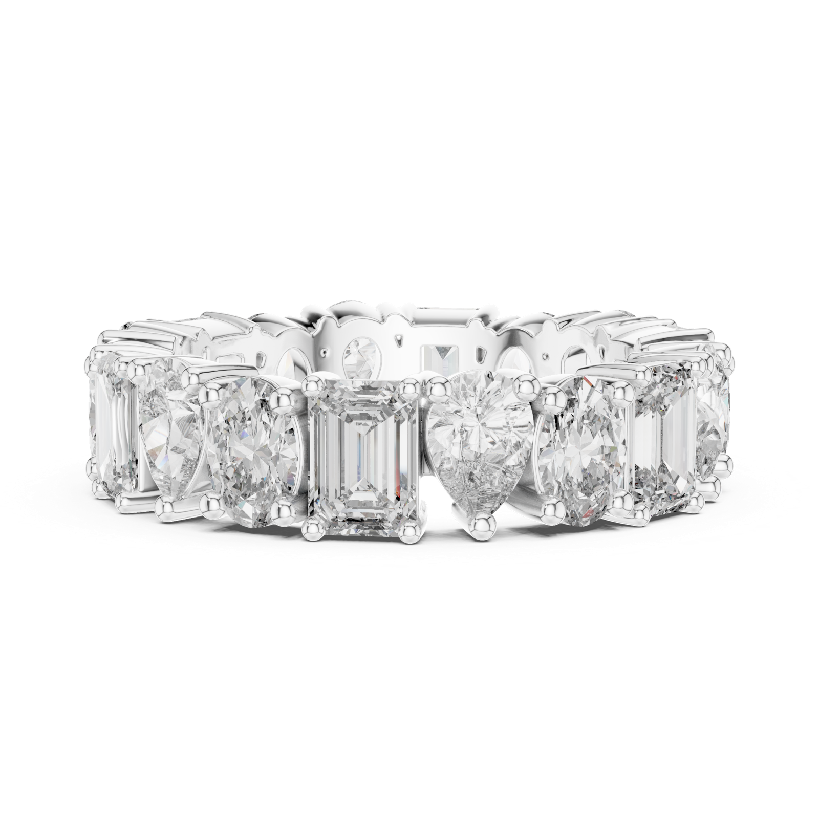 Gold Ring DDLR-239, White Gold, view 3