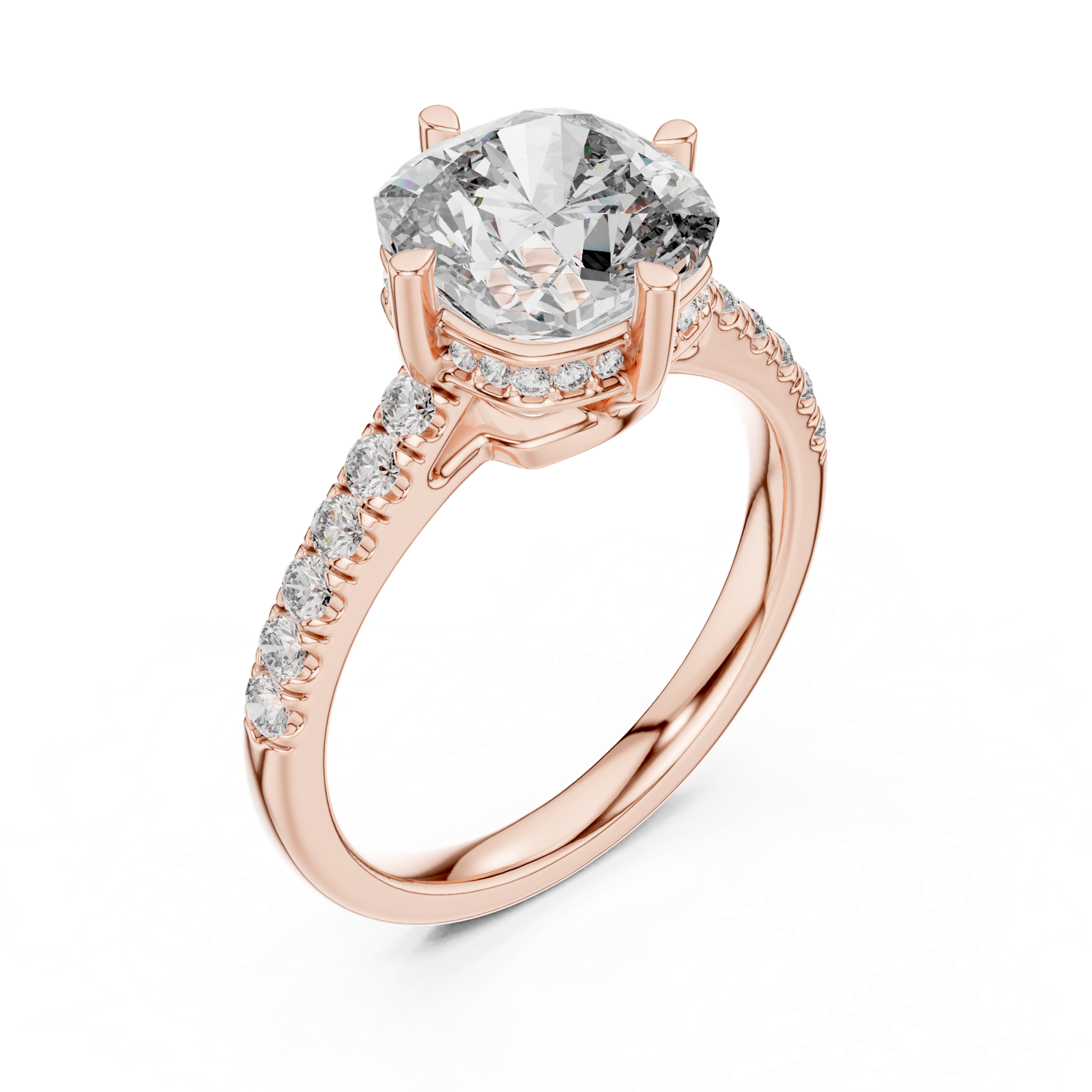 Gold Ring DDLR-162, Rose Gold, view 2