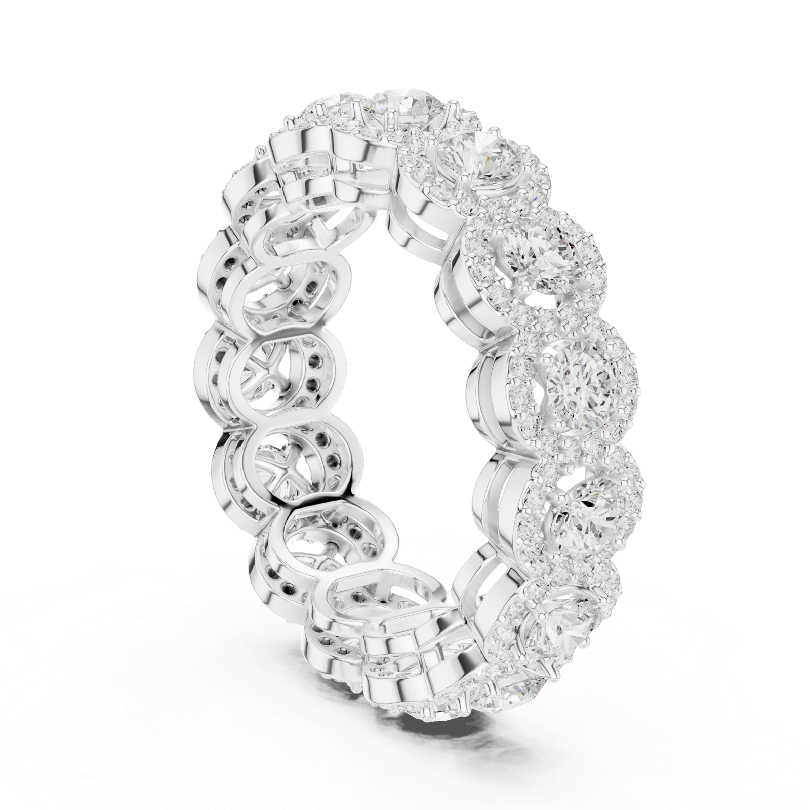 Gold Ring DDLR-764, White Gold, view 1