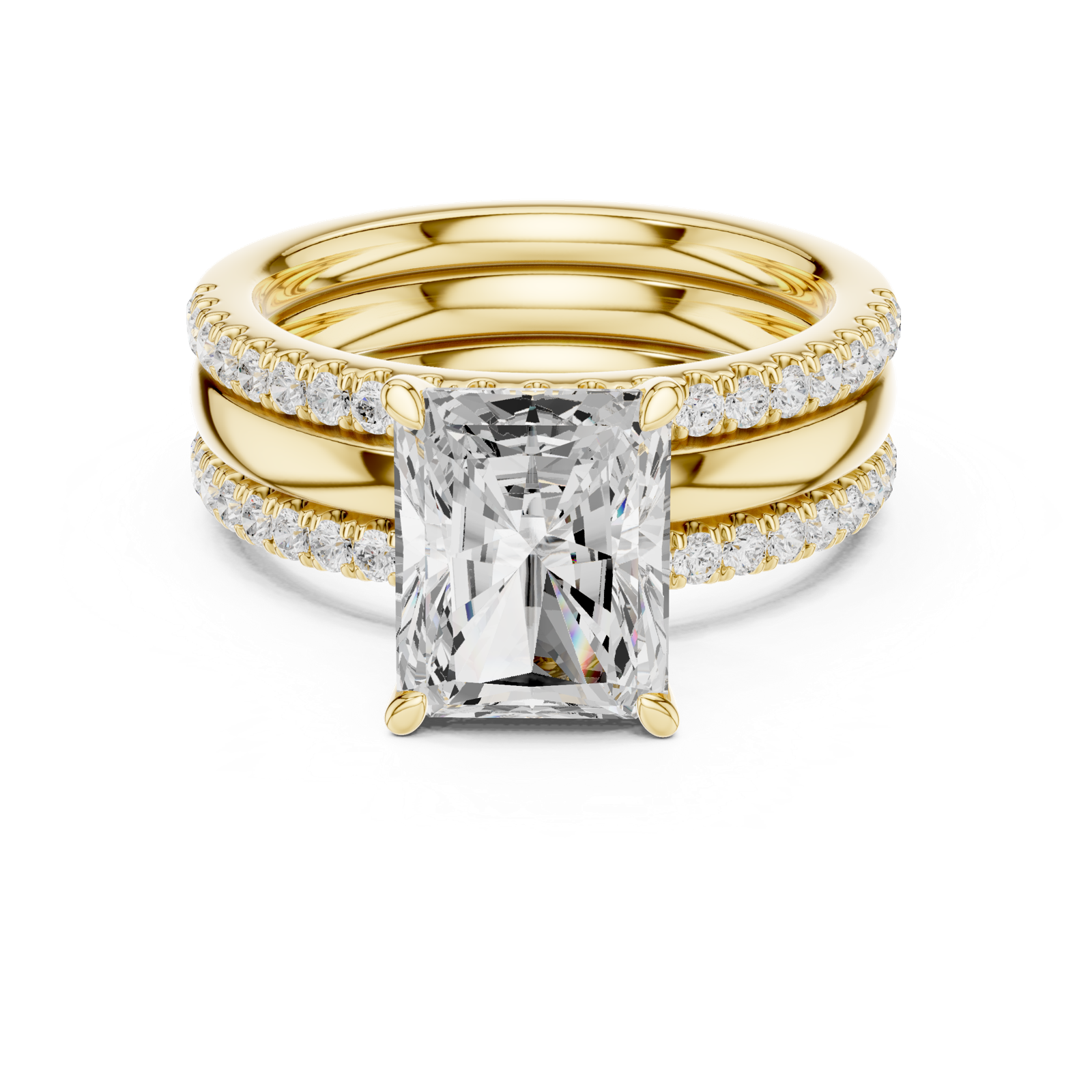 Gold Ring DDLR-950, Yellow Gold, view 4