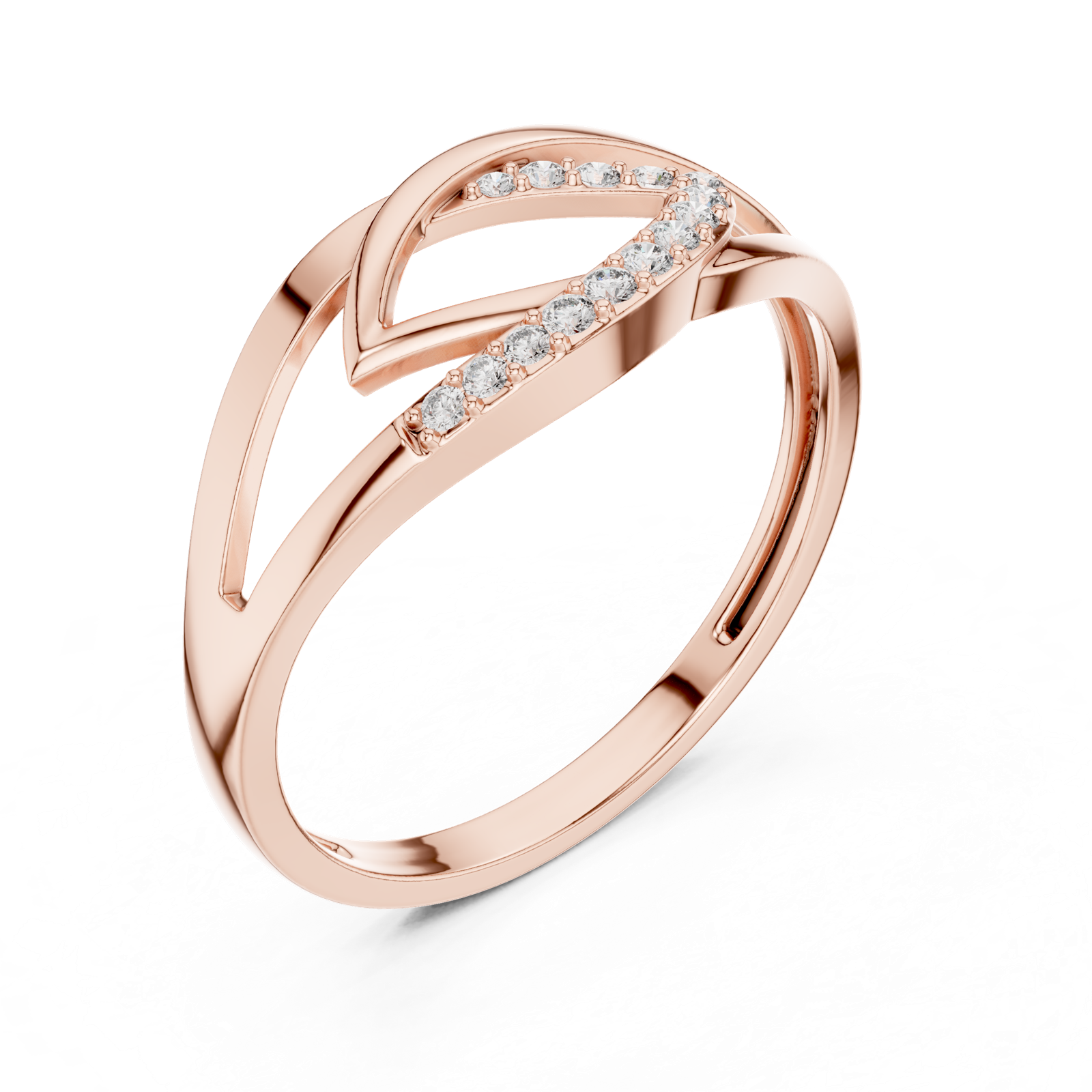 Gold Ring 1 (183), Rose Gold, view 2