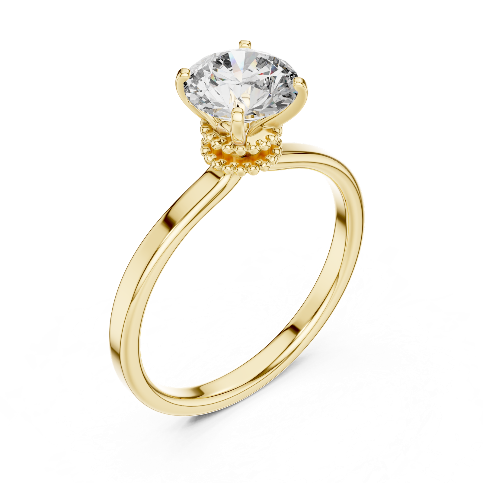 Gold Ring LR-0015, Yellow Gold, view 2