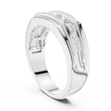 Gold Men's Ring GGR-0018, White Gold, view 1