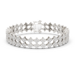 14K Solid Gold Lab Diamond Bracelet, White Gold