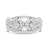 Gold Ring r45, White Gold, view 3