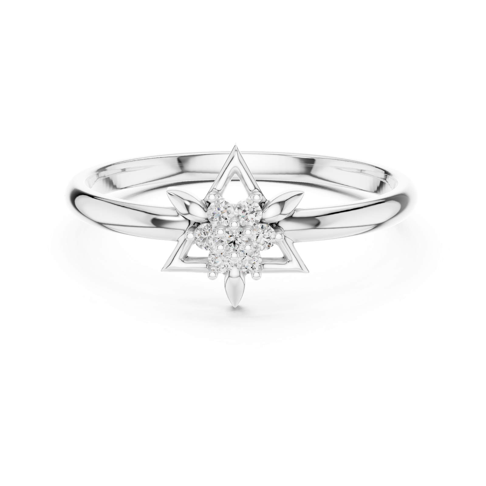 Gold Ring 1 (447), White Gold, view 4