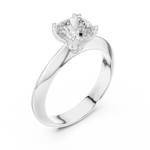 Gold Jewelry L36-8, Cushion center stone, White Gold, view 2