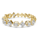 14K Solid Gold Lab Diamond Bracelet, Yellow Gold, view 1