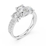 Gold Ring DDLR-717, White Gold, view 2