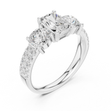 Gold Ring DDLR-717, White Gold, view 2