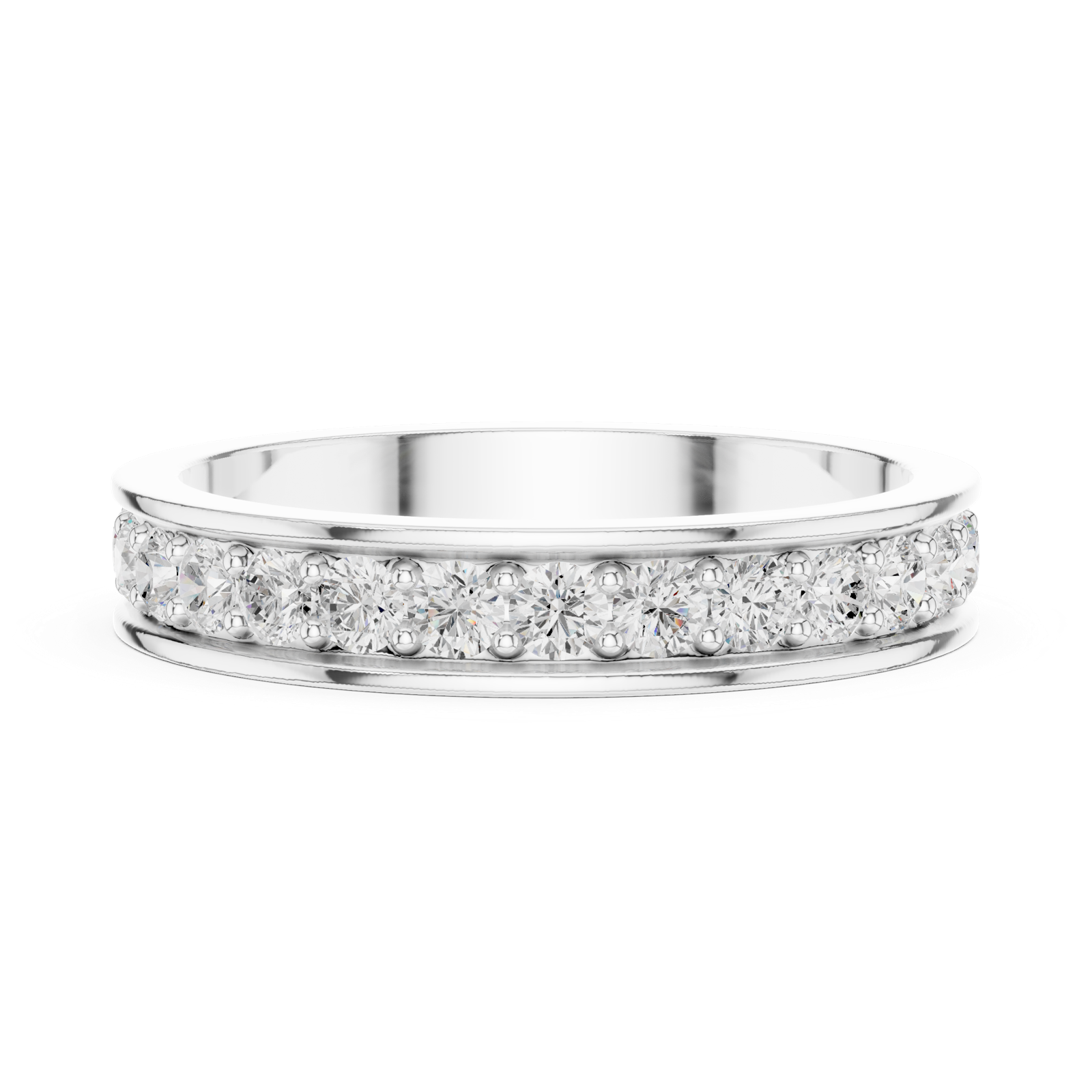 Gold Ring DDLR-1118, White Gold, view 3