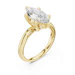 Gold Ring DDLR-175, Marquise center stone, Yellow Gold, view 2