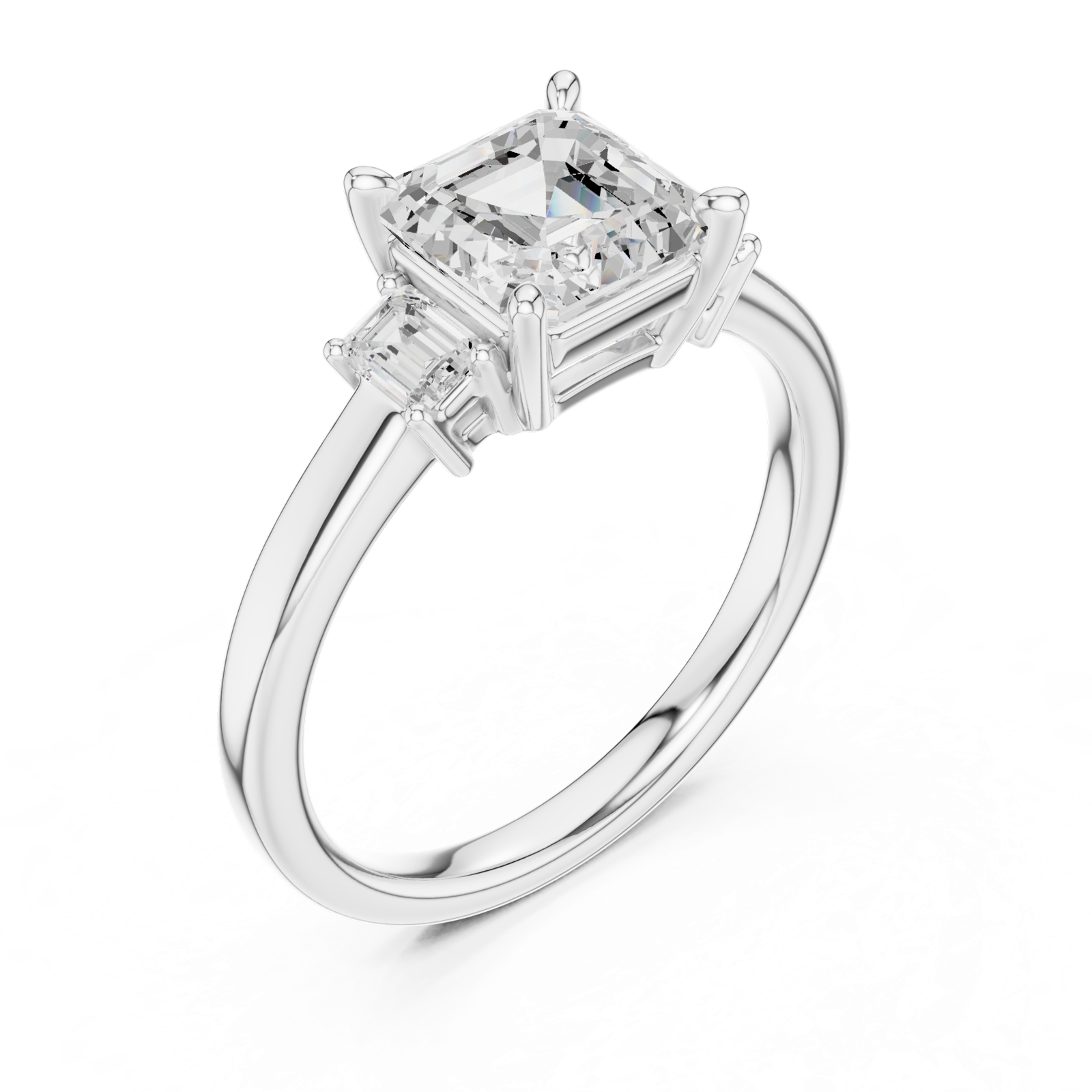 Gold Ring DDLR-867, White Gold, view 2