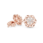 Gold Earrings 9-10073E, Rose Gold, view 1
