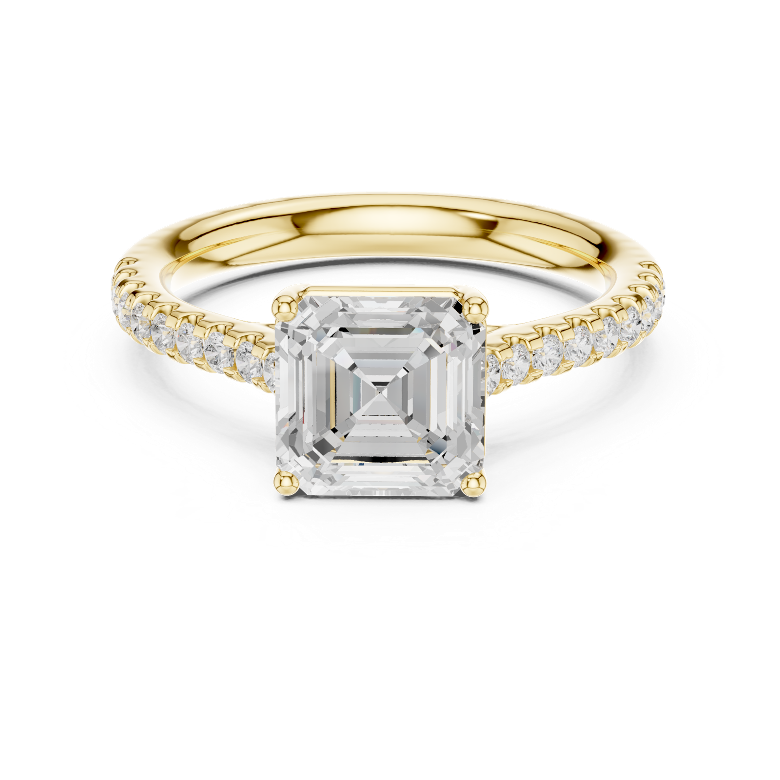Gold Ring DDLR-730, Yellow Gold, view 4