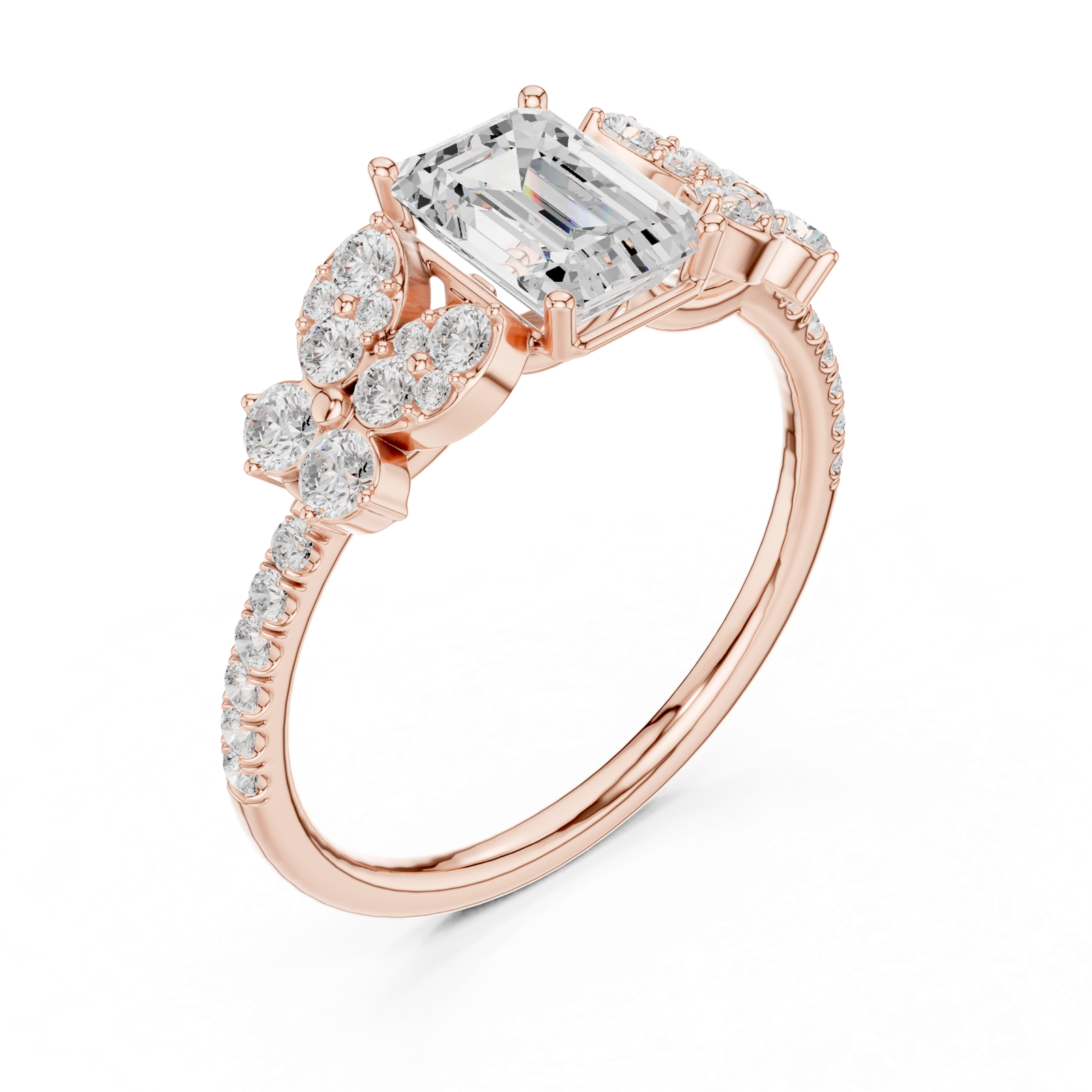Gold Ring DDLR-1069, Rose Gold, view 2