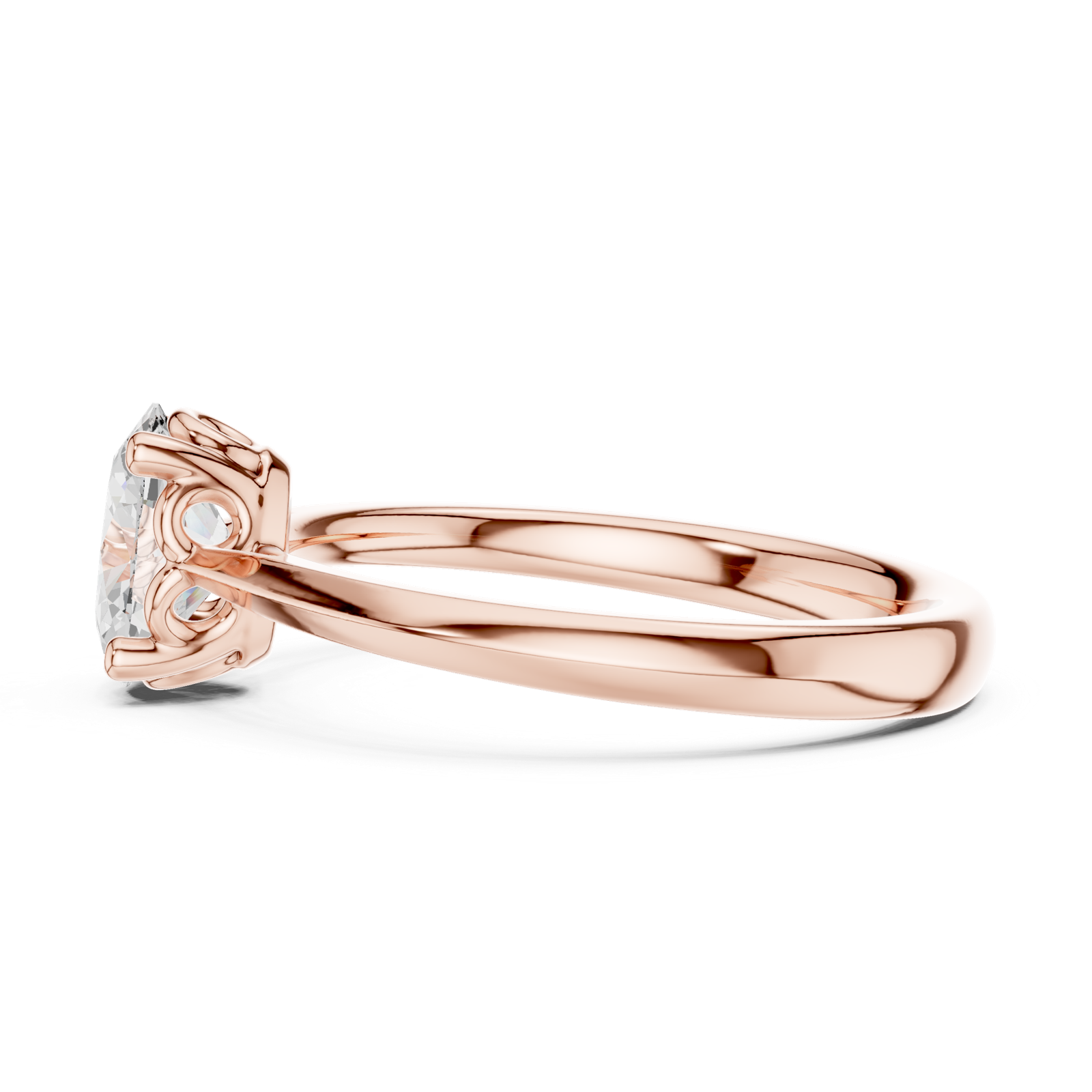 Gold Ring DDLR-573, Rose Gold, view 3