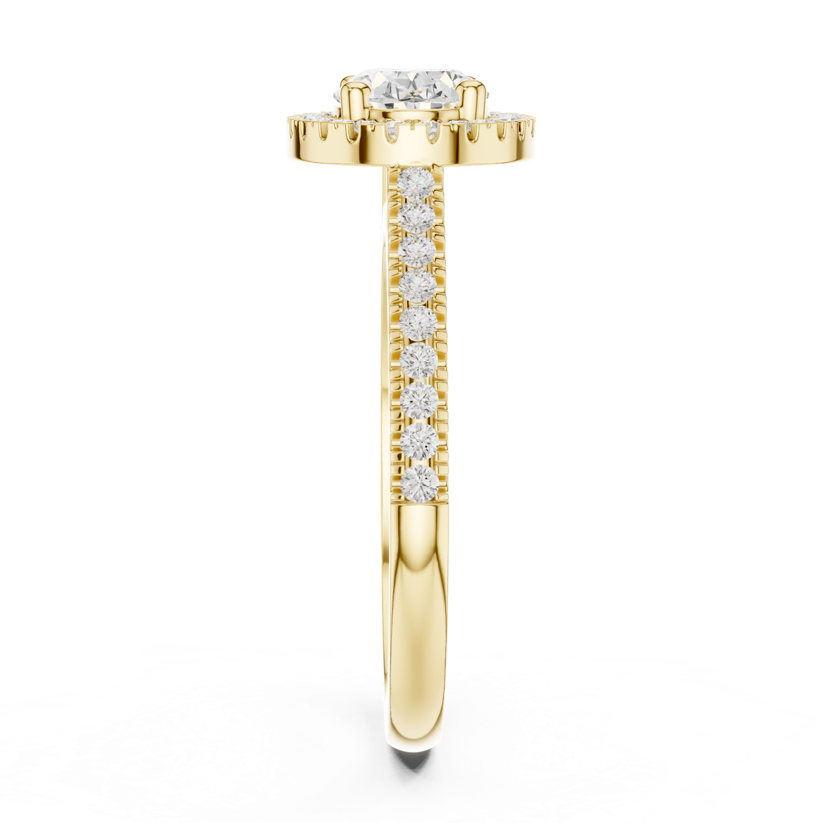 Gold Ring DDLR-347, Yellow Gold, view 3