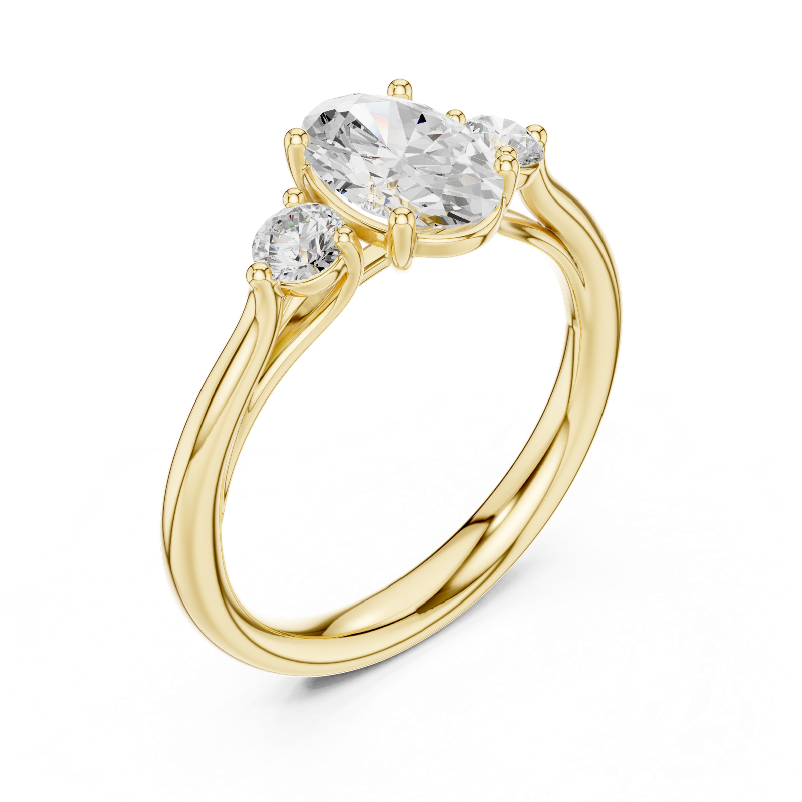 Gold Ring DDLR-727, Yellow Gold, view 2