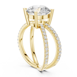 Gold Jewelry L36-25, Round center stone, Yellow Gold, view 1