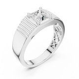 14K Solid Gold Lab Diamond Solitaire Ring, White Gold, view 2