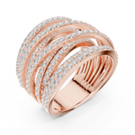 Gold Ring DDLR-855, Rose Gold, view 2