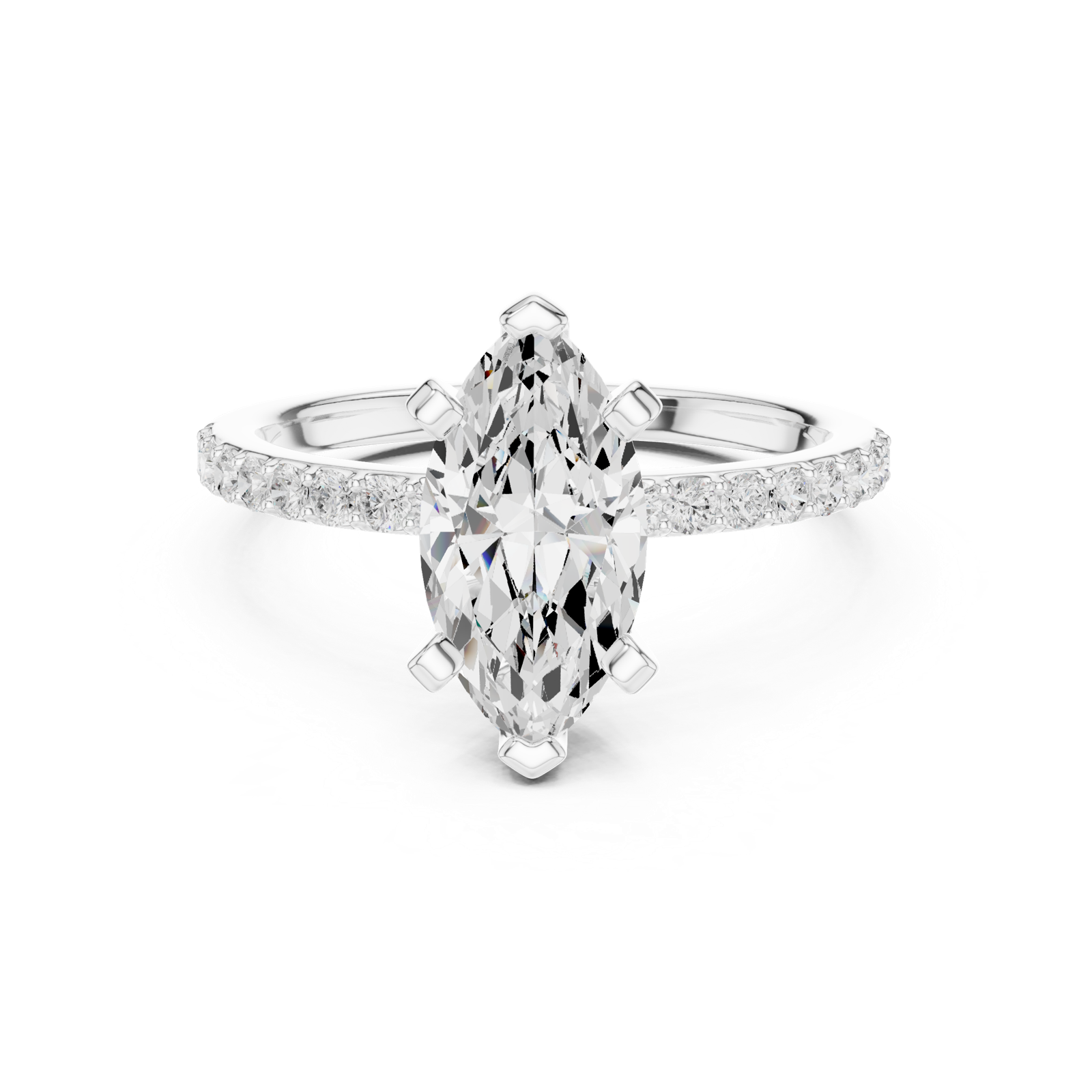 Gold Ring DDLR-887, White Gold, view 4