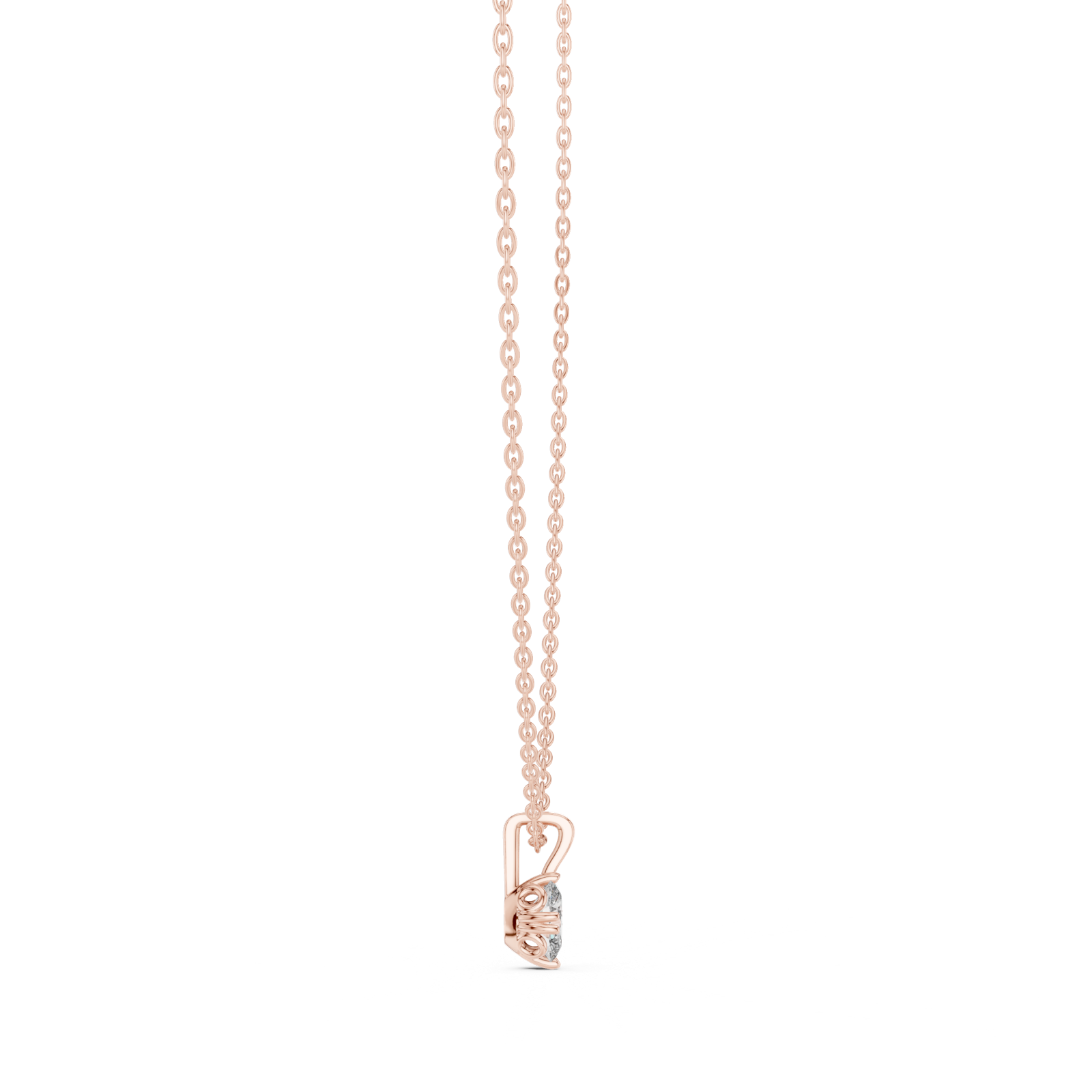 Gold Pendant GPD-0054, Rose Gold, view 3