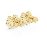 Gold Earrings 9-10045E, Yellow Gold, view 3