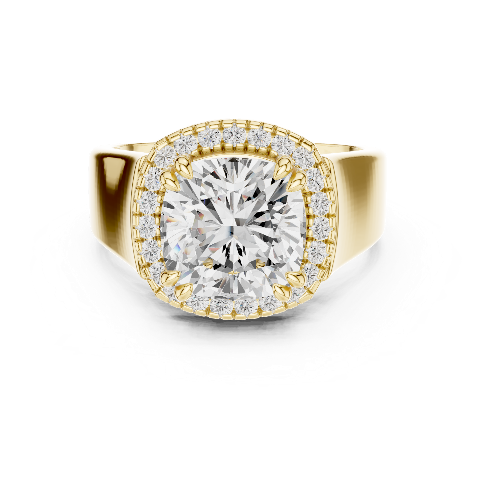 Gold Ring DDLR-362, Yellow Gold, view 4
