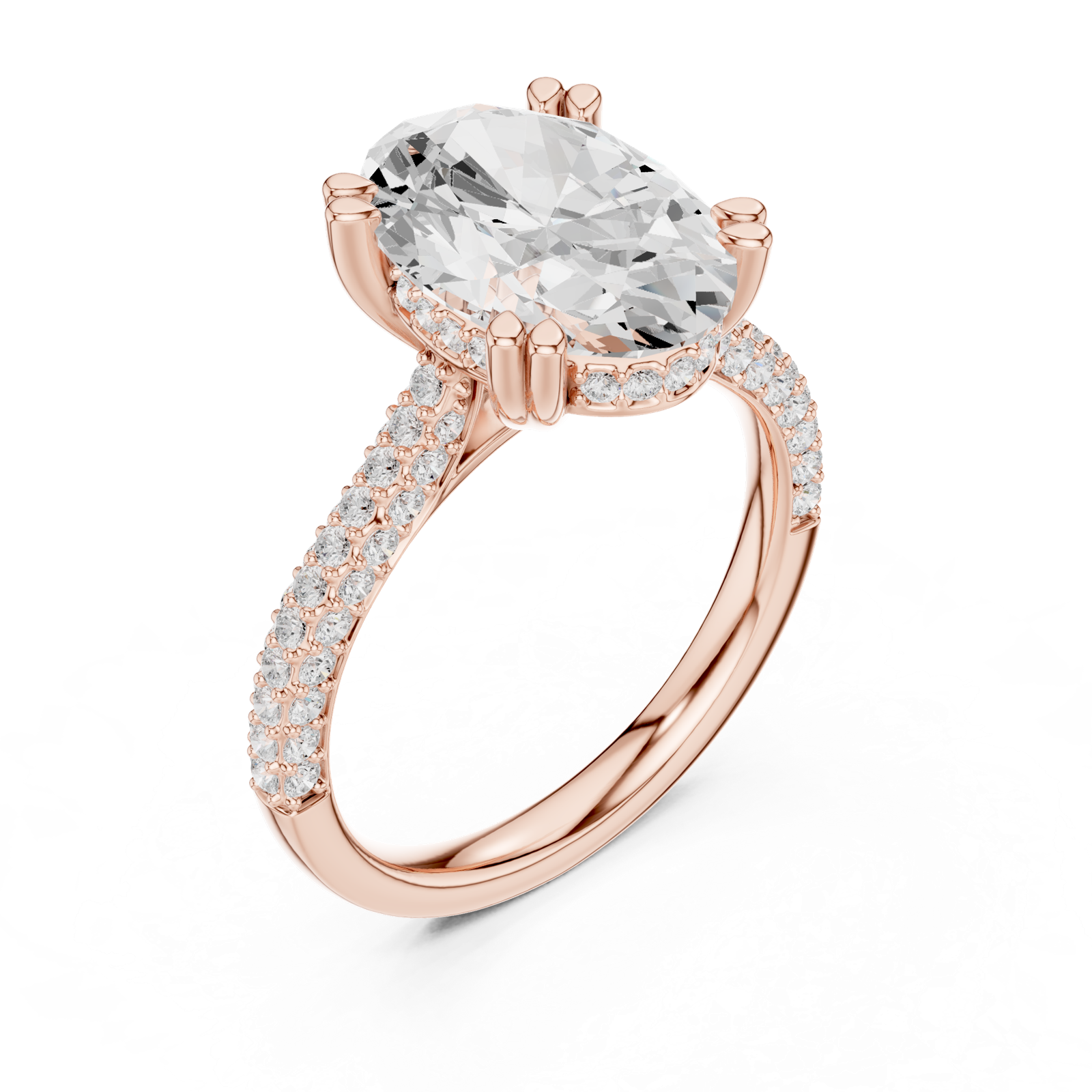 Gold Ring DDLR-956, Rose Gold, view 2