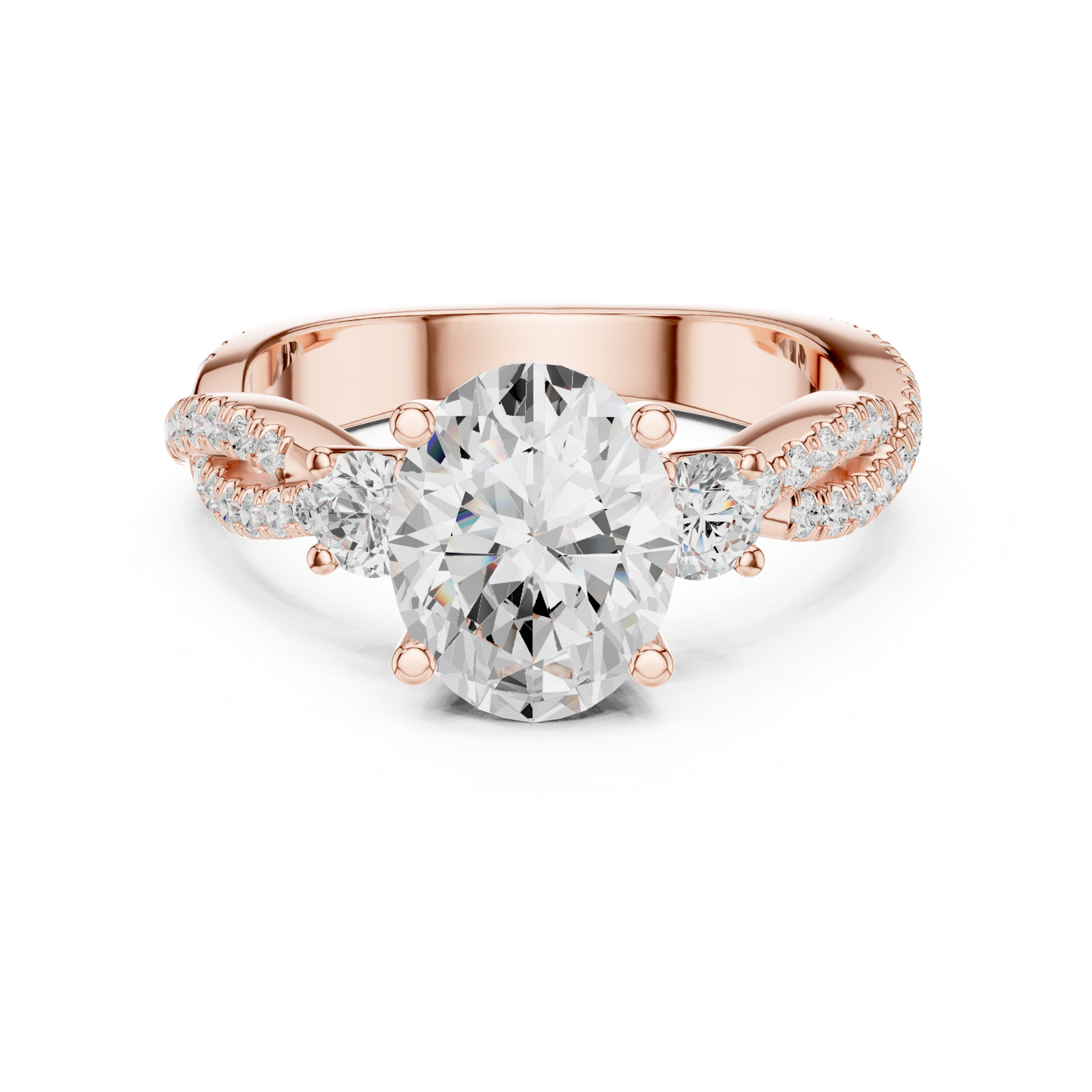 Gold Ring DDLR-1036, Rose Gold