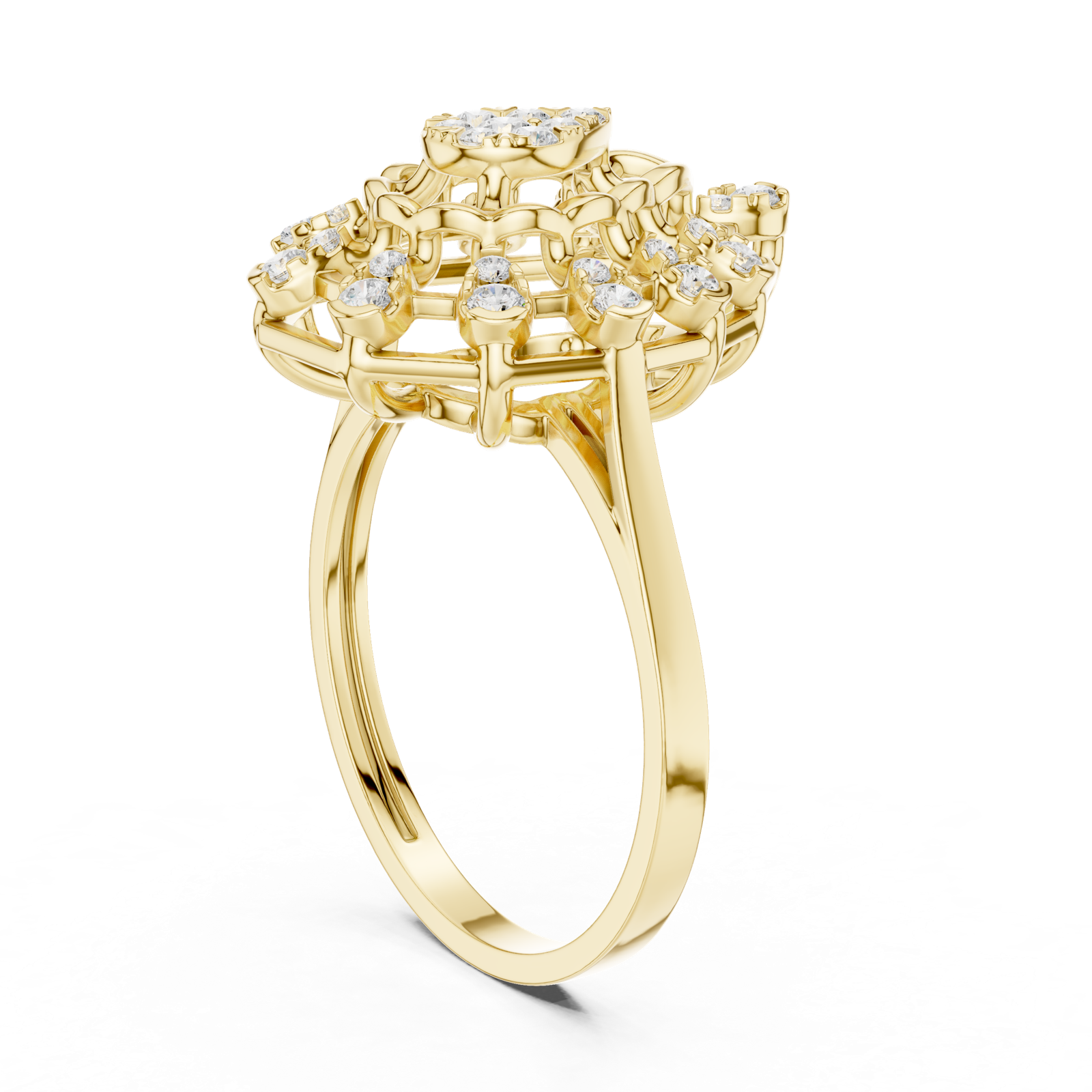 Gold Ring DDLR-822, Yellow Gold, view 1