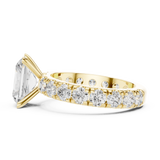 Gold Jewelry L35-63, Radiant center stone, Yellow Gold, view 3