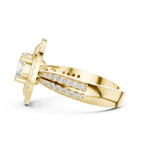 Gold Ring DDLR-401, Yellow Gold, view 3
